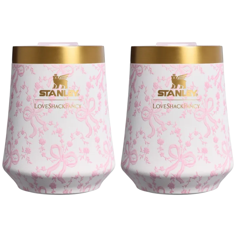 Stanley 1913 x LoveShackFancy Holiday The Reserve Wine Tumbler Set | 11 OZ (2-pack)